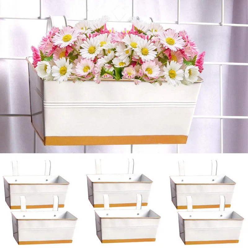 Adro White Planter - Set Of Six media 1