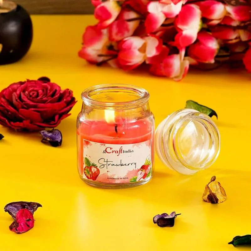 Nithya Strawberry Scented Jar Candle media 3