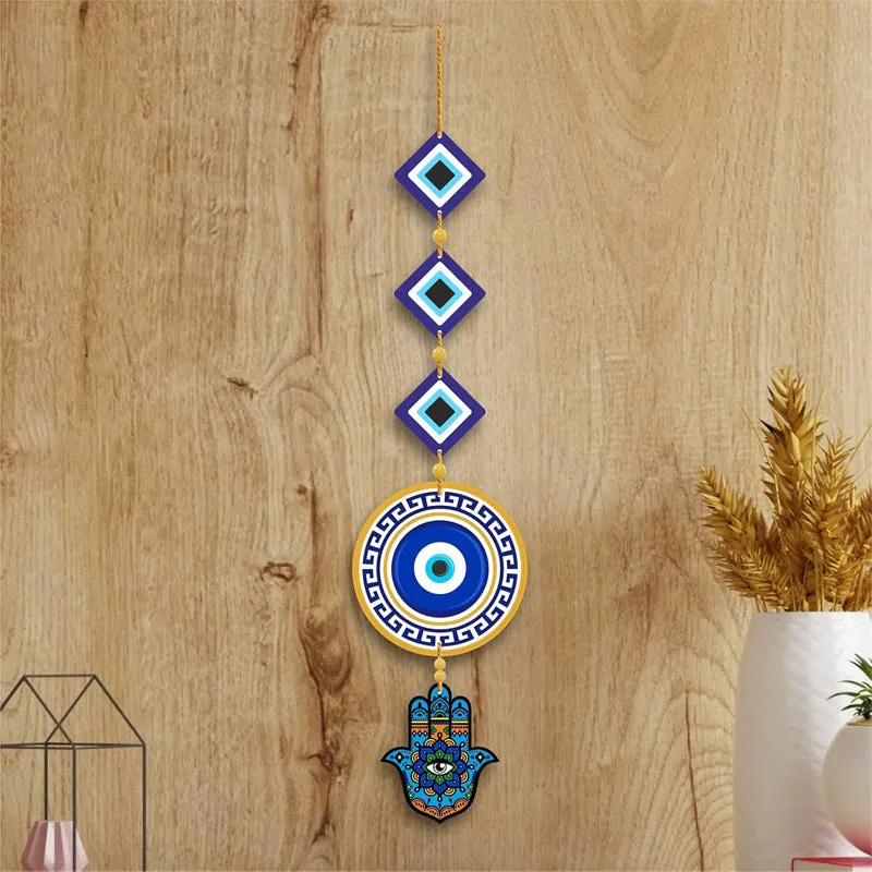 Triple Nazar Polyester & MDF Wall Hanging media 3