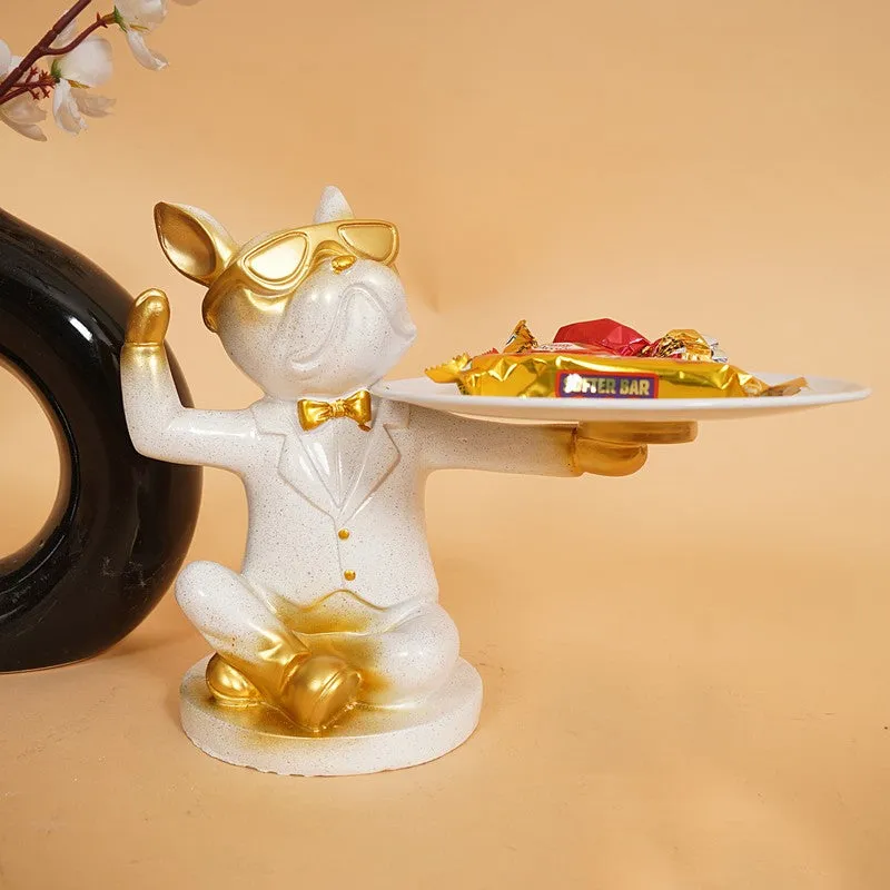 Elegant White & Gold Swan Showpiece media 4