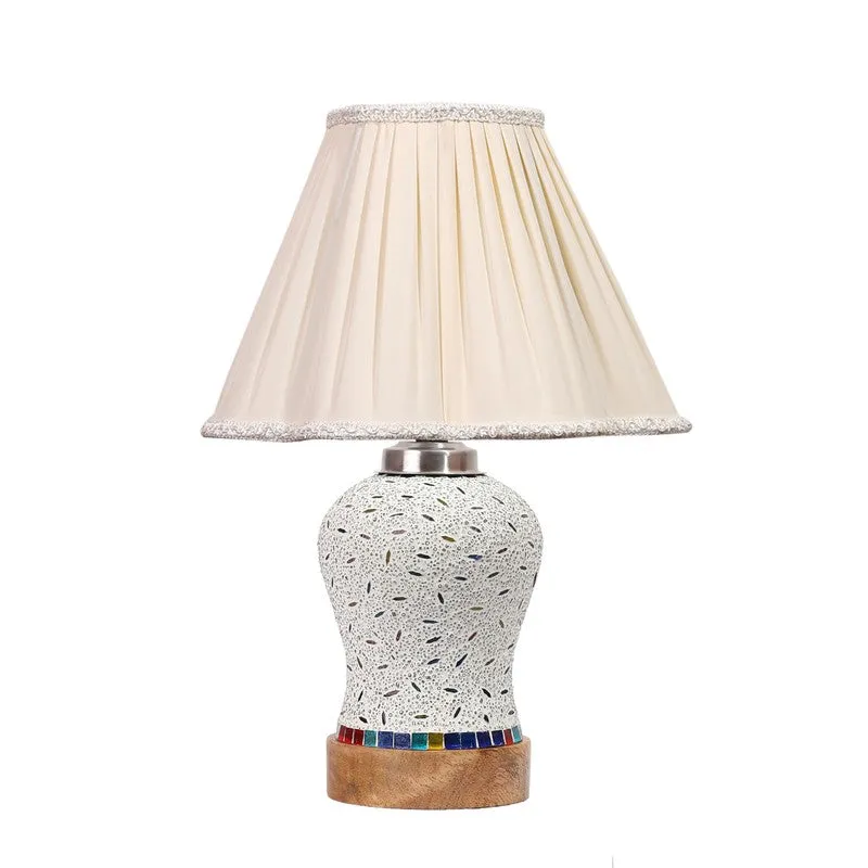 Nivora Pleated Wooden Table Lamp - Multicolor media 5