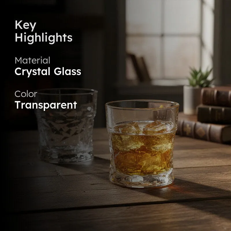 Eclectic Italian Crystal Whiskey Glasses (320 mL Each) - Set Of Two media 2