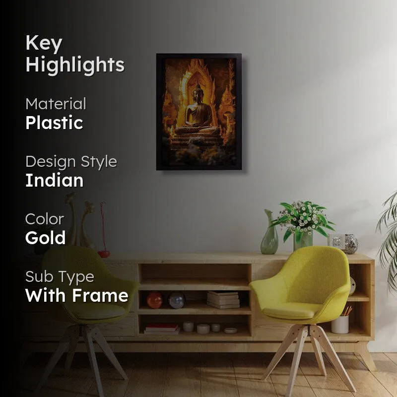 Ethereal Serenity Buddha Wall Painting media 2
