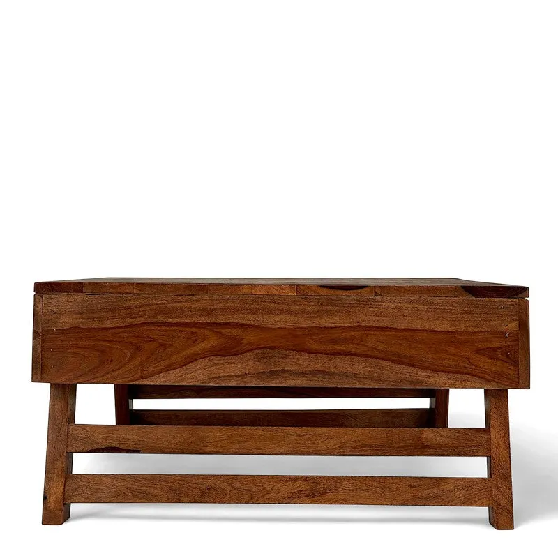 Servon Sheesham Wooden Center Table - Brown media 5