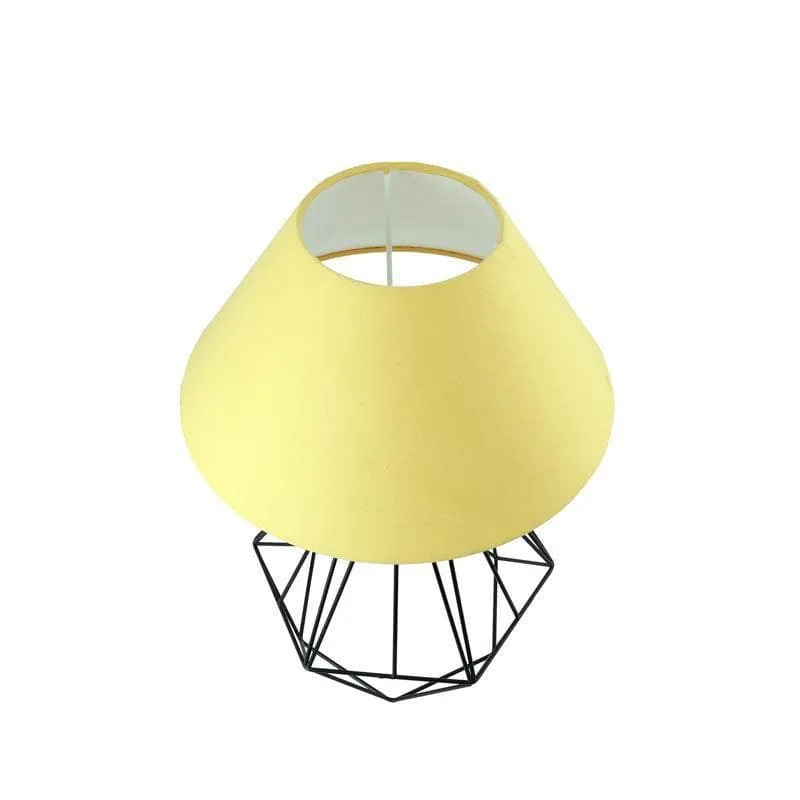 Diamond Dust Black Fabric Table Lamp - Yellow,Black media 4