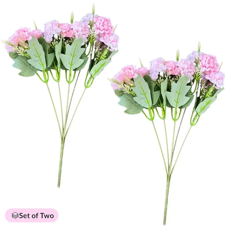Artificial Hydrangea Flower (Pink) - Set Of Two media 6