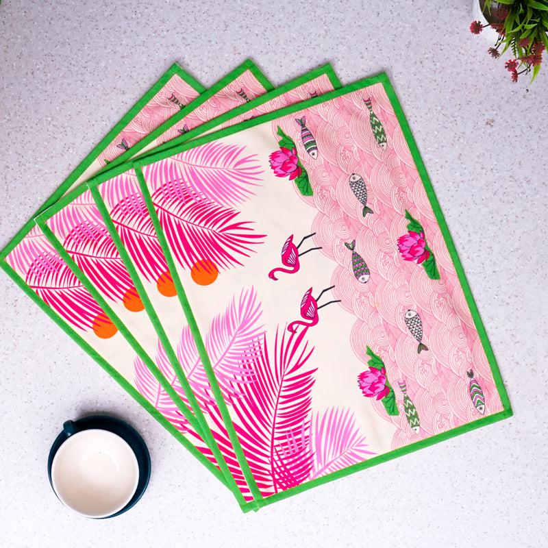 Pink Oasis Table Placemat - Set Of Four