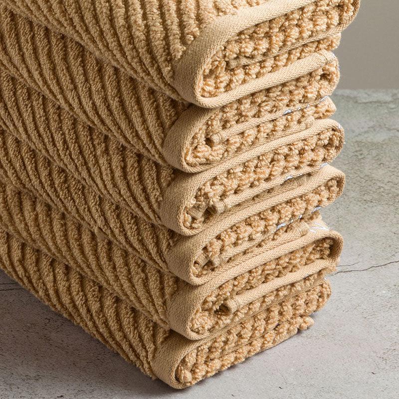 Nautica Riviera Soft Cotton Hand Towel (Light Tan) - Set Of Six media 5