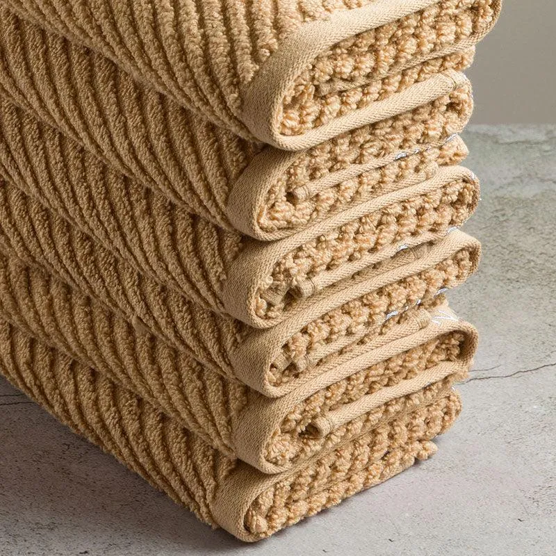 Nautica Riviera Soft Cotton Hand Towel (Light Tan) - Set Of Six media 5