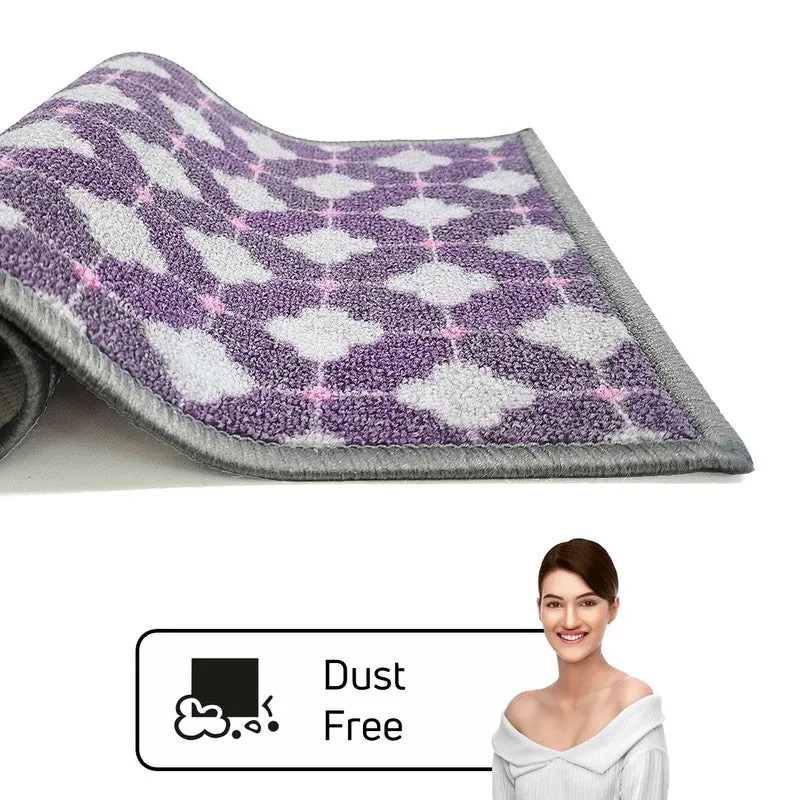 Zylo Geometric Nylon Door Mats - Purple,Grey media 5