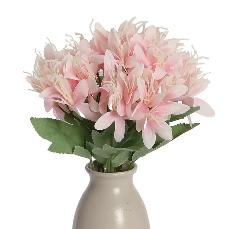 Faux Amaryllis Daisy Bunch (Light Pink) - Set Of Two media 4