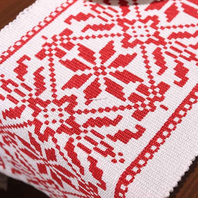 Volyra Handloom Tasseled Cotton Table Runner media 4