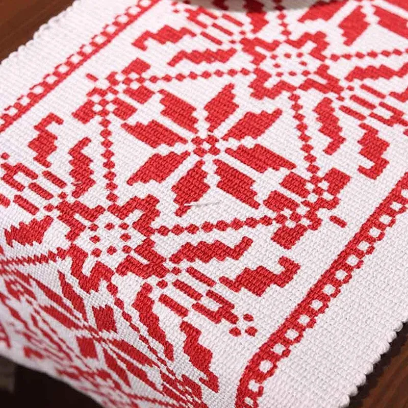 Volyra Handloom Tasseled Cotton Table Runner media 4