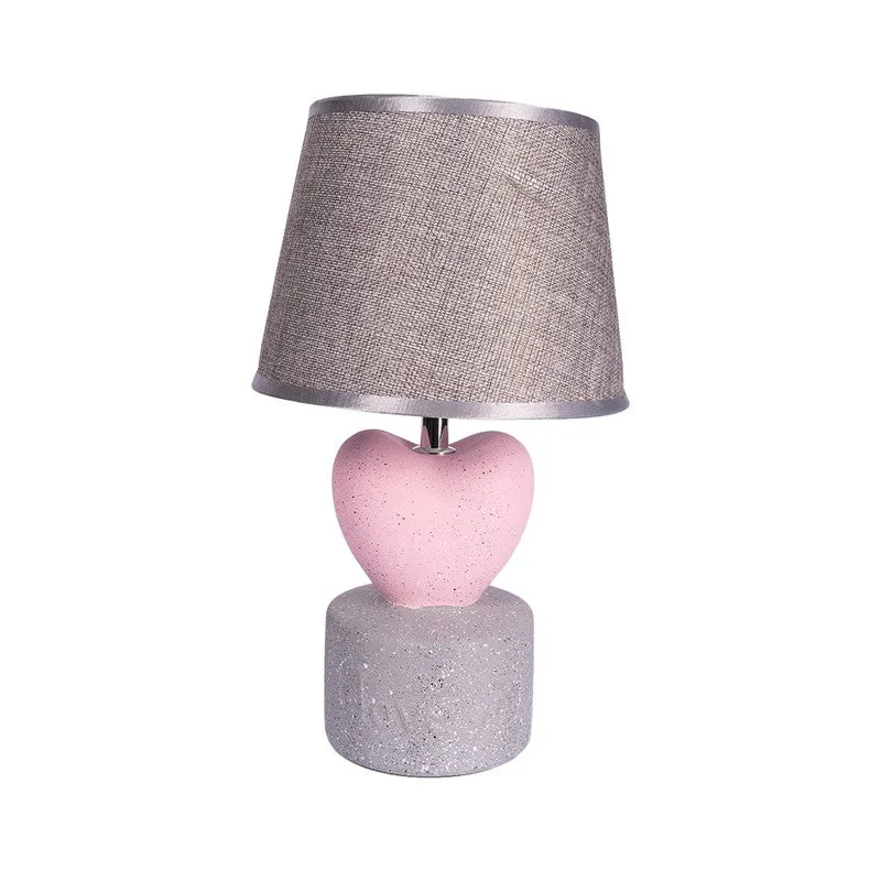 AarviDecor Everly Decorative Fabric Table Lamp - Grey media 4
