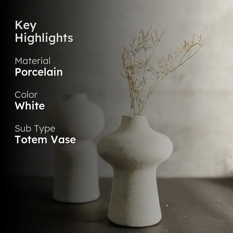 Terra Bubble Porcelain Vase With Dried Flower media 2