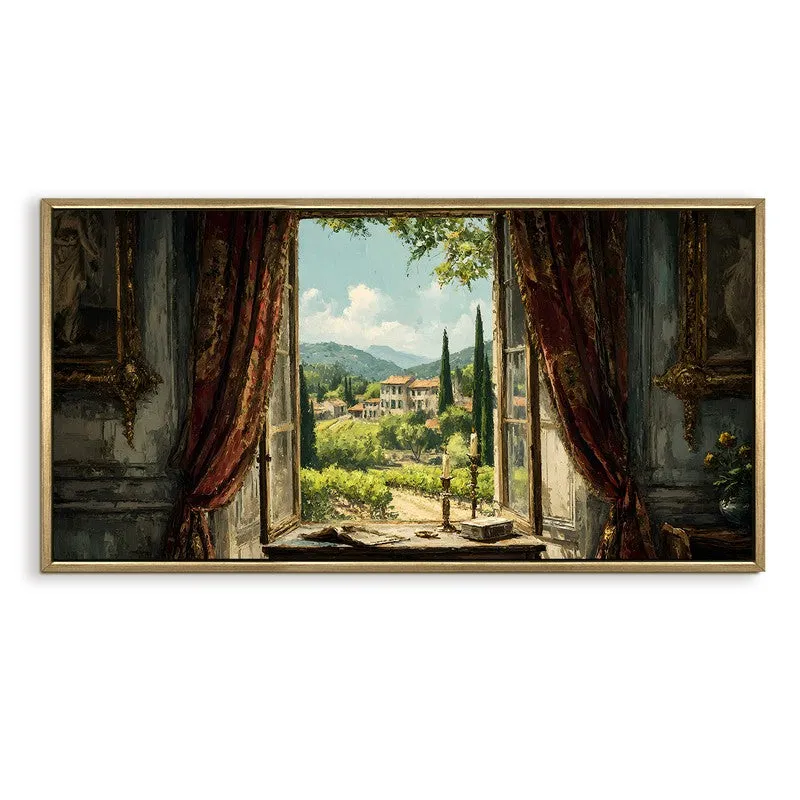 European Vintage Vista Trees Houses Wall Art media 4