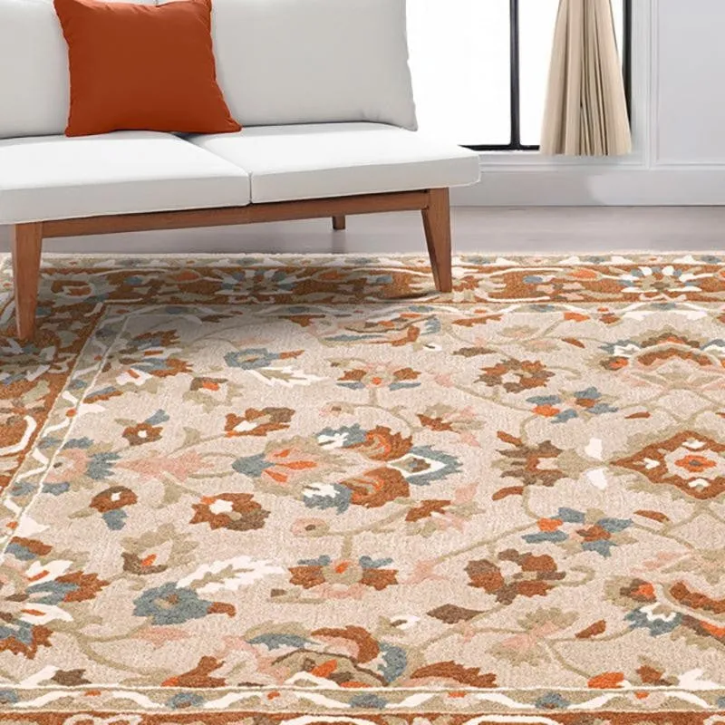 Shenlong Hand Tufted Ethnic Wool & Nylon Carpet - Beige media 3