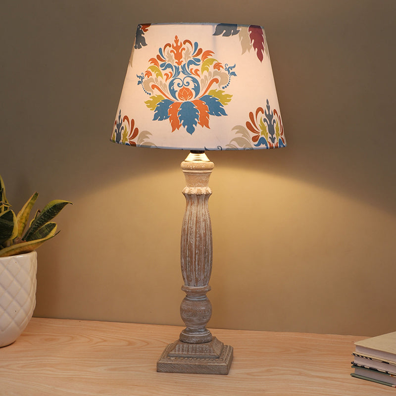 Nordlys Sif Printed Mango Wood Table Lamp - Multicolor