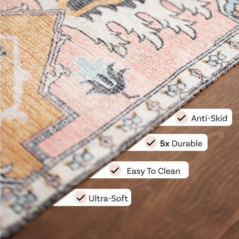 Grand Ornate Cotton Runner Rug media 8