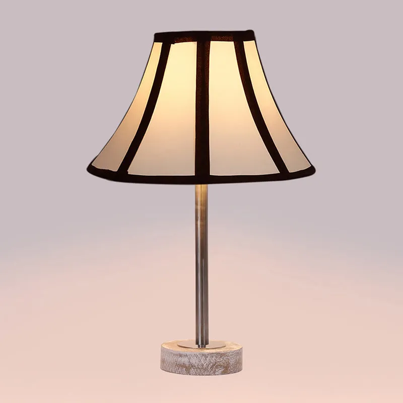 Stripra Rodin Wooden Table Lamp - White,Silver media 5