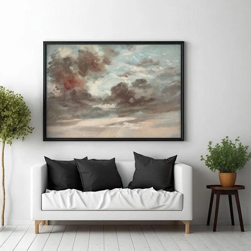 Cloudy Chroma Canvas Wall Painting - Black Frame media 3