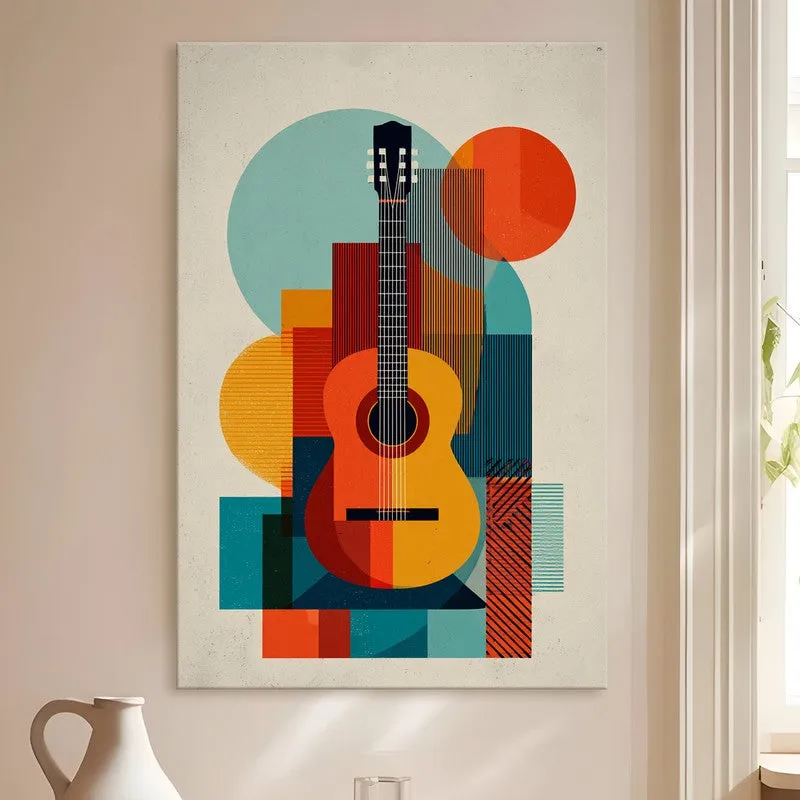 Chordal Modern Guitar Canvas Wall Art media 4