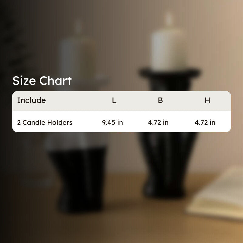 Modo Resin Candle Holder (Black & White) - Set Of Two media 7
