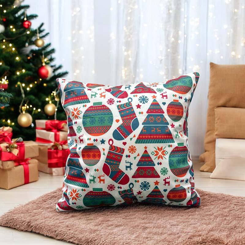 Baubles & Boughs Velvet Christmas Cushion Cover