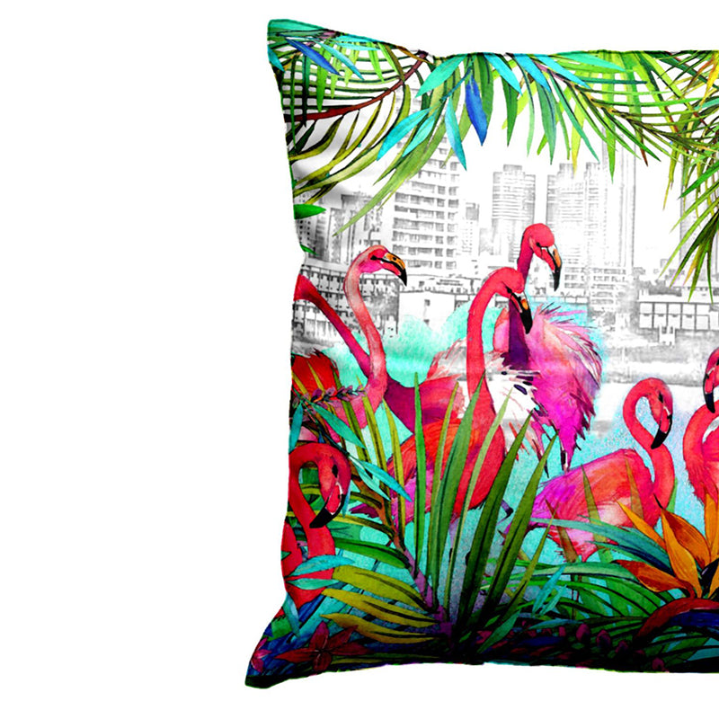 Flamingo City Printed Cushion Cover Set - Set Of Two media 6