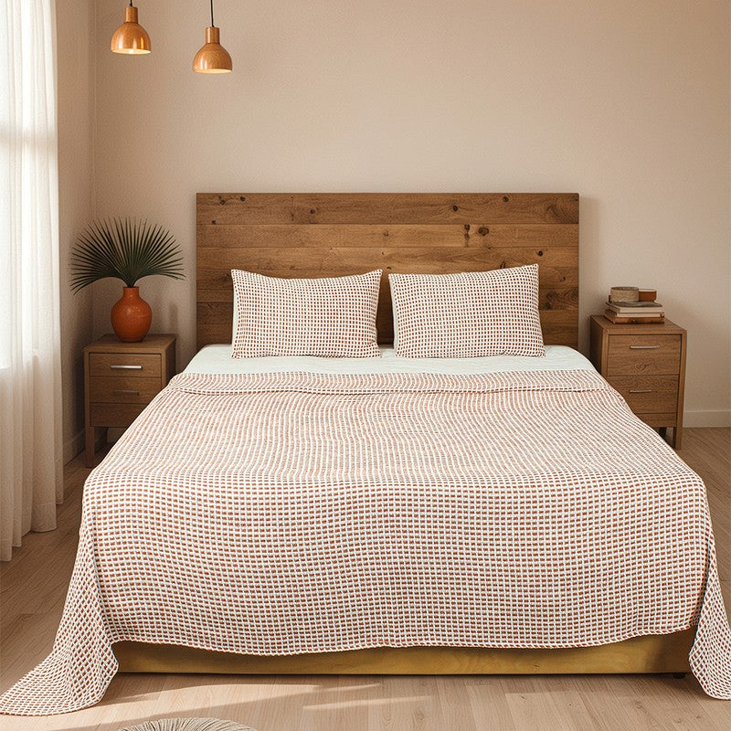 Elys Weave Tufted Bedcovers - Orange media 3