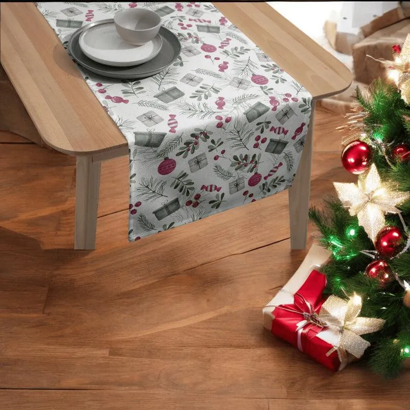 Holiday Doodles Cotton Canvas Table Runner media 3