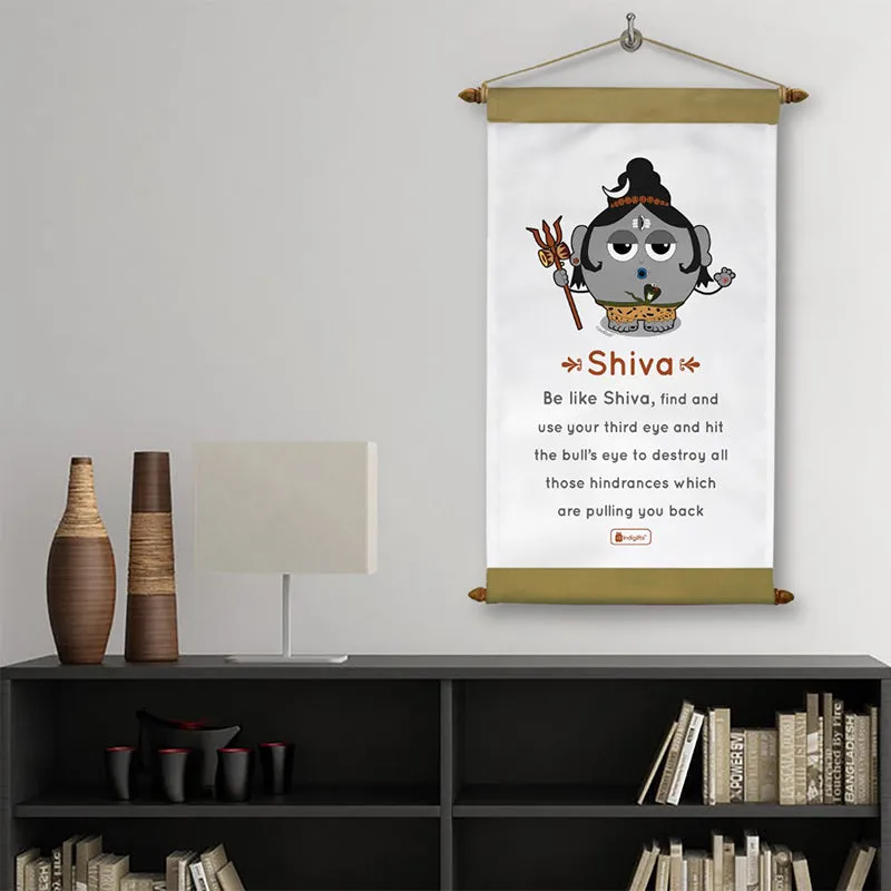 Whimsy Cute Shiva Motivational Canvas Wall Accent media 1