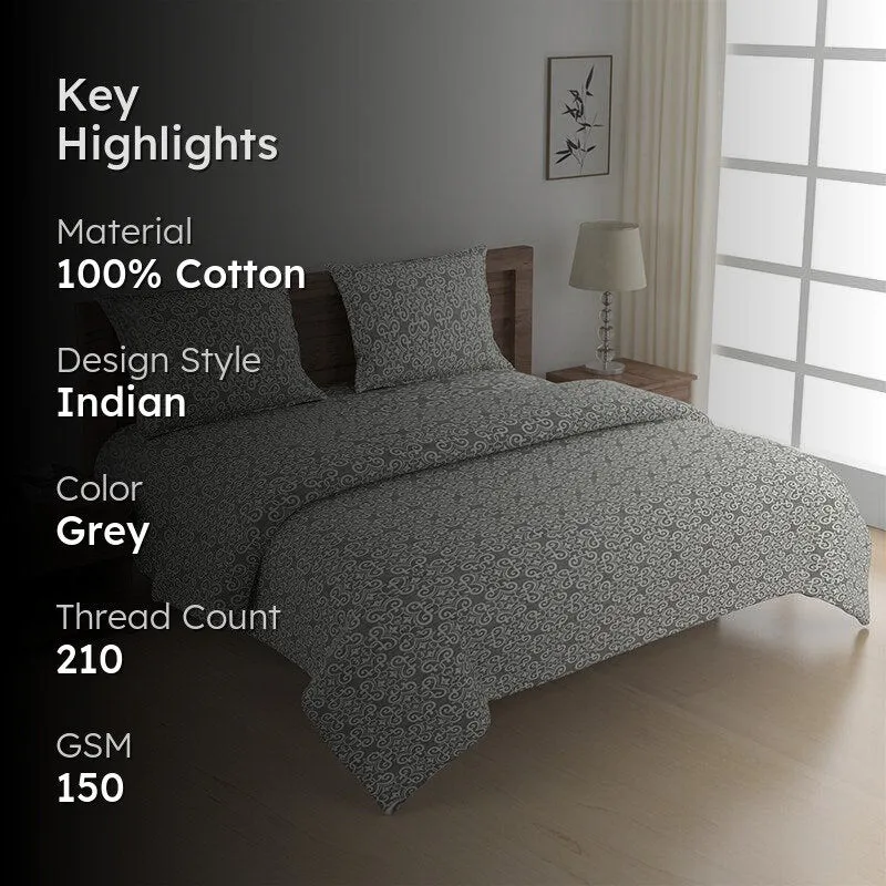 Swayam Daksha Ethnic Bedding Set - Grey media 2