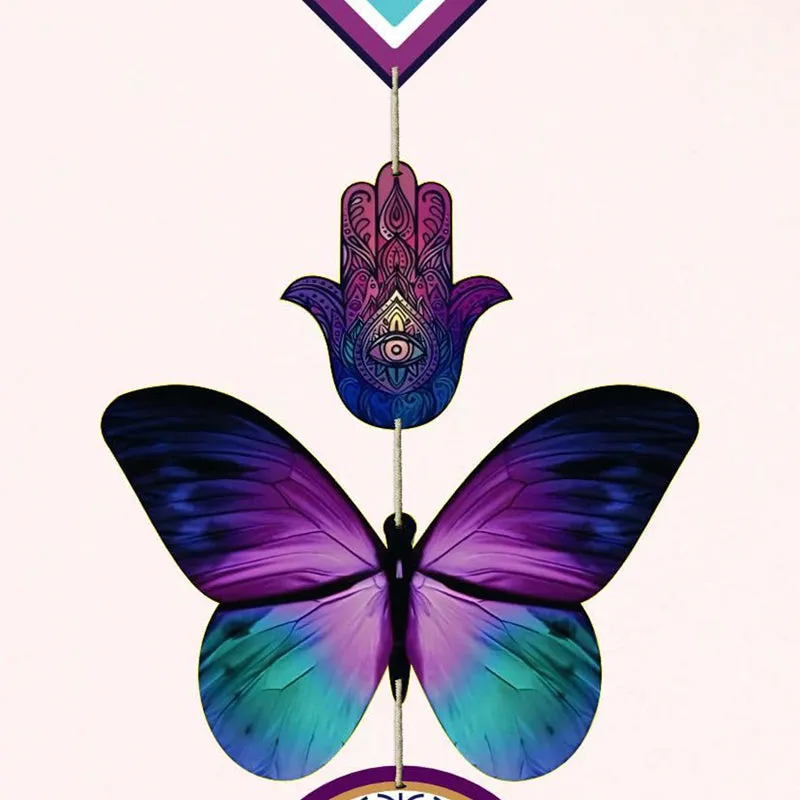 Butterfly Nazar I Polyester & MDF Wall Hanging - 4