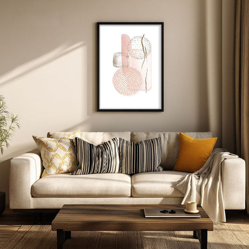 Rosy Freckles Framed Canvas Wall Painting