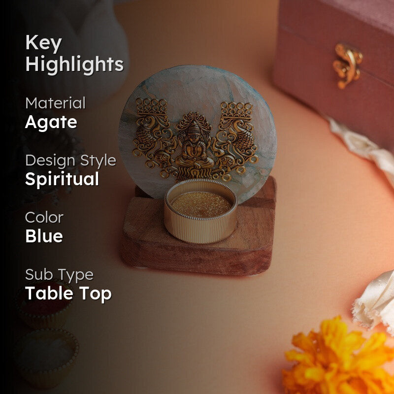 Eternal Fortune Laxmi Ji Tealight Candle Holder media 2