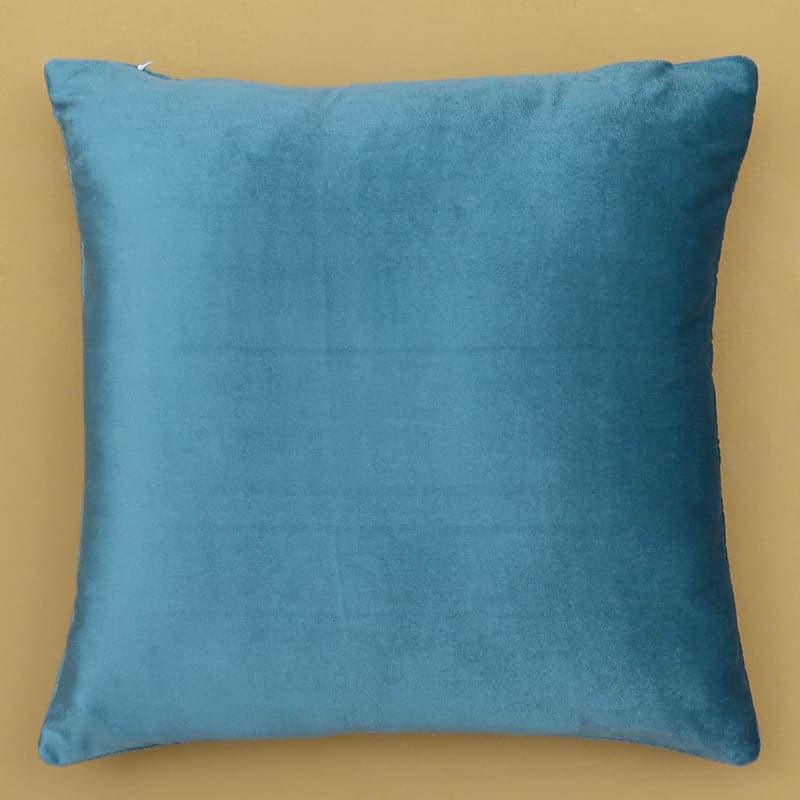 Quilted Leafy Pattern Cushion Cover- Set Of Two media 5