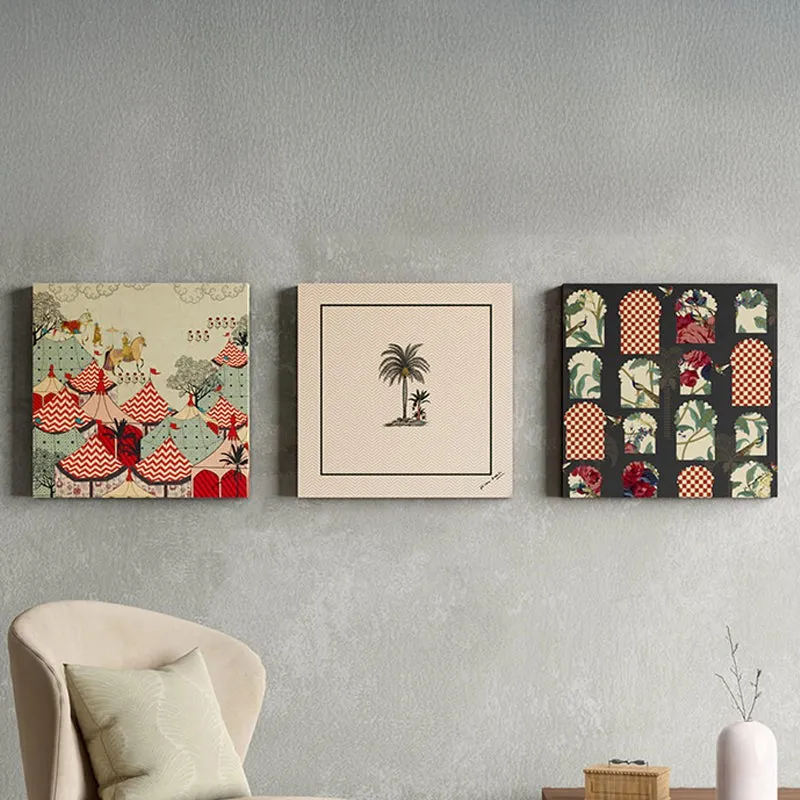 India Circus Moroccan Mirage Canvas Wall Art - Set Of Three media 1