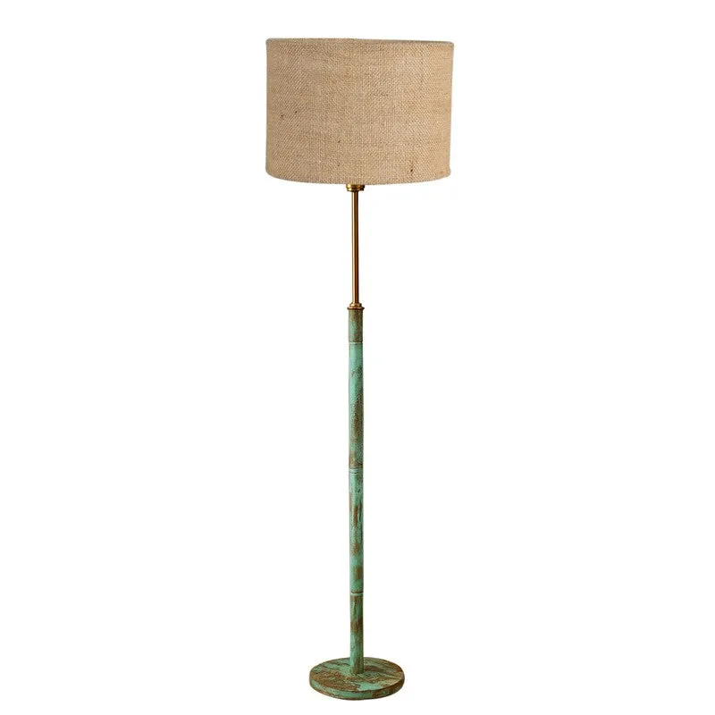 Vintage Glow Wooden Floor Lamp - Brown media 5