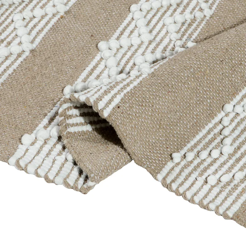 Weavax Cotton Runner Rug - Beige media 5