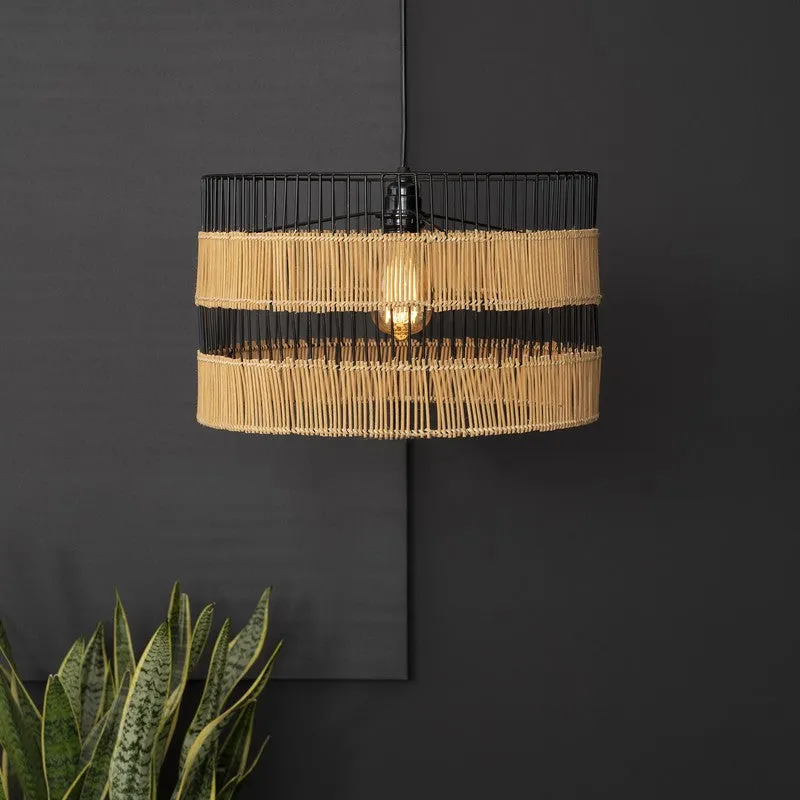 Orange Tree Kyoto Drum Steel Ceiling Lamp media 2