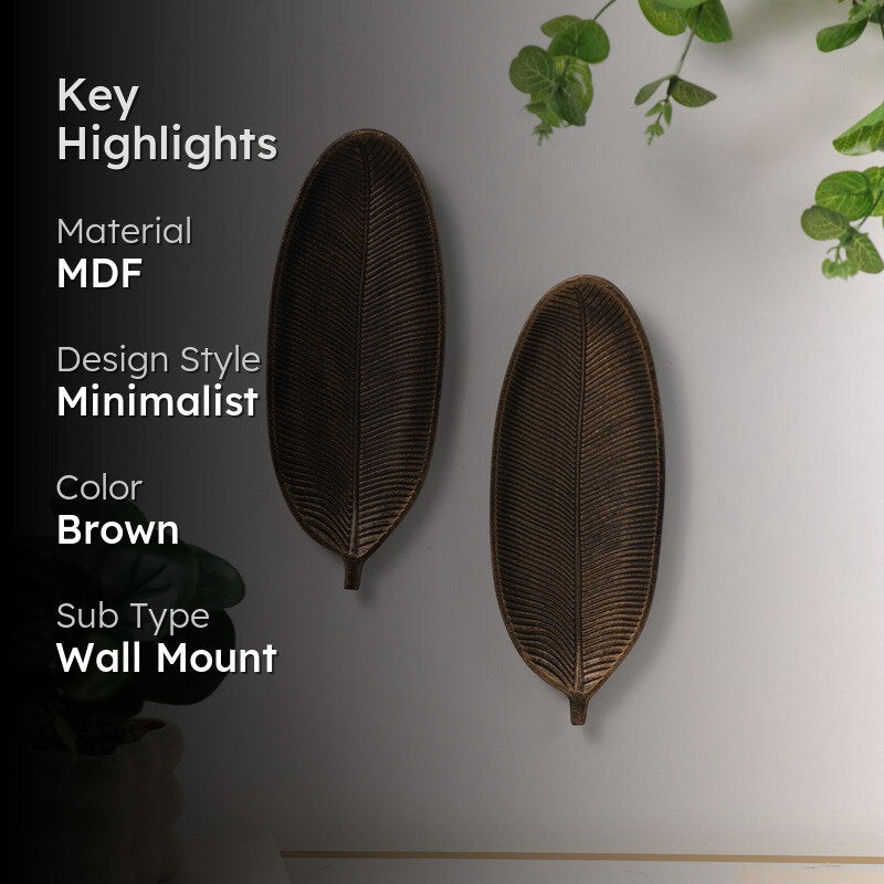 Artlyn MDF Wall Accent (Brown) - Set Of Two media 2