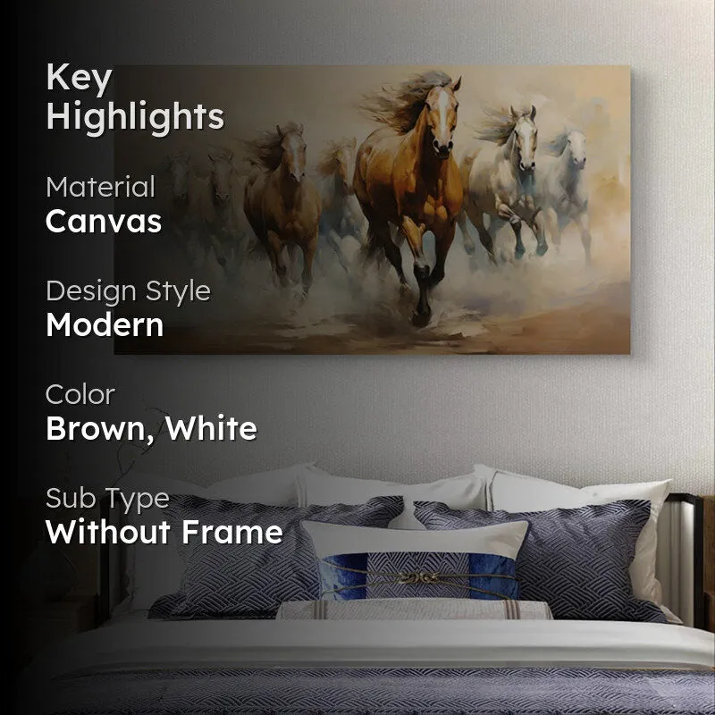 Running Stallions Canvas Wall Painting media 2