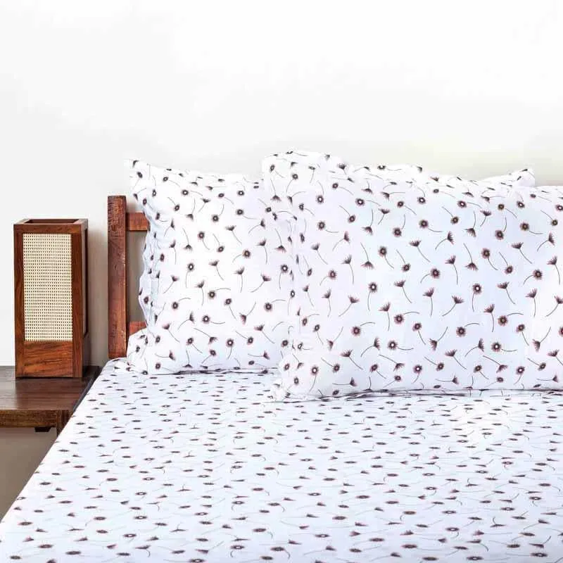 Tiny Twines Cotton Bedsheet (Purple) - 180 TC media 4