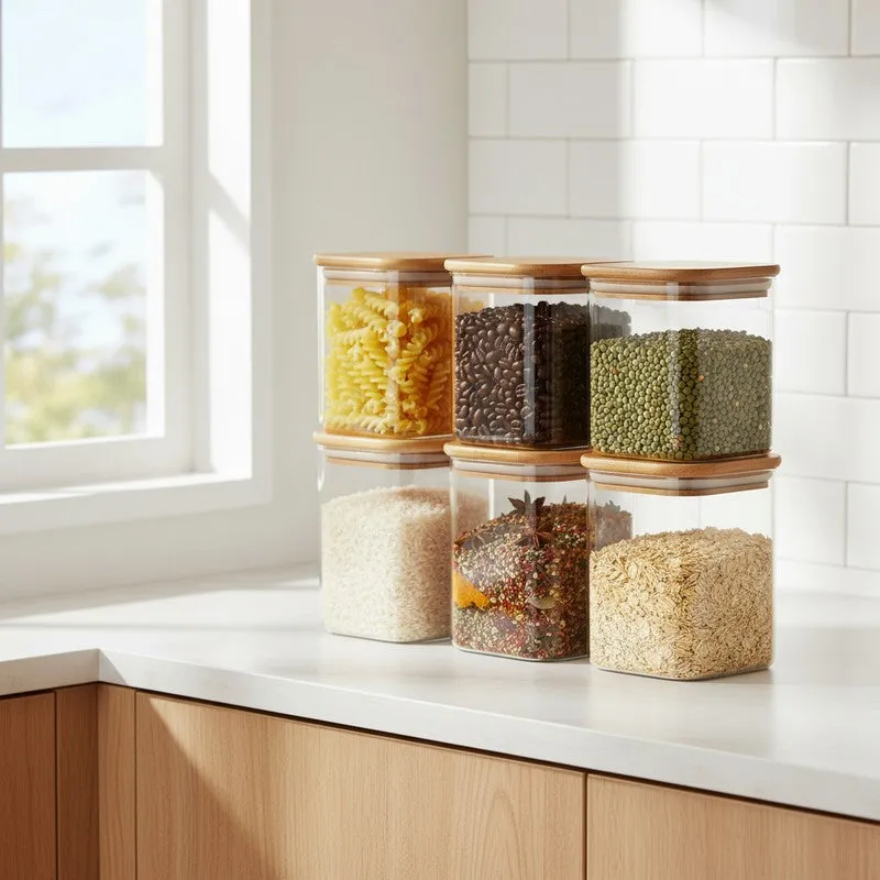 Jarin Glass Jar (600 mL Each) - Set Of Six media 3