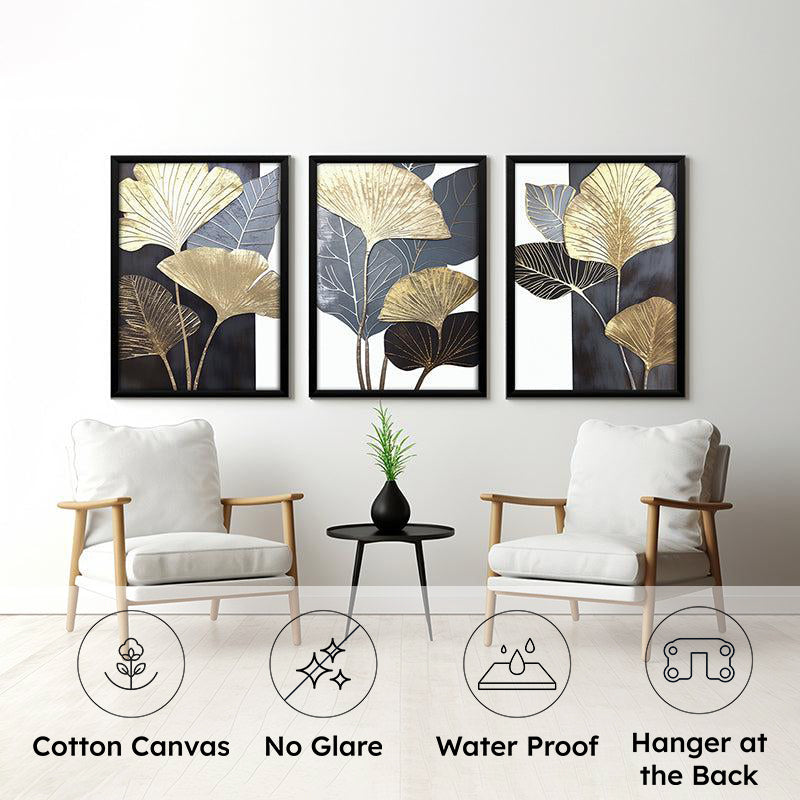 Serene Luxe Wall Art With Frame - Set Of Three media 7