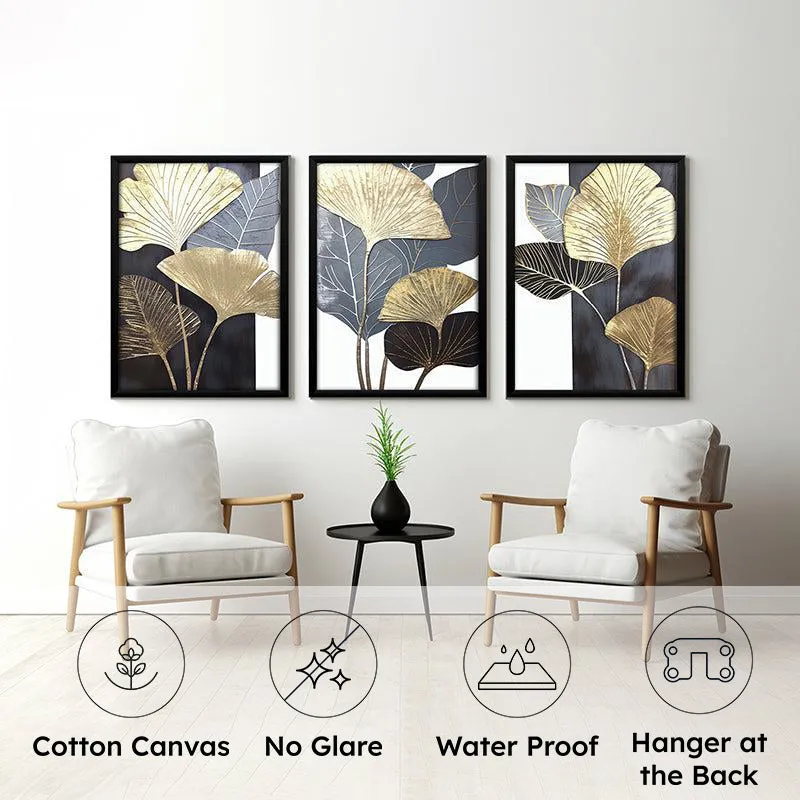 Serene Luxe Wall Art With Frame - Set Of Three media 7