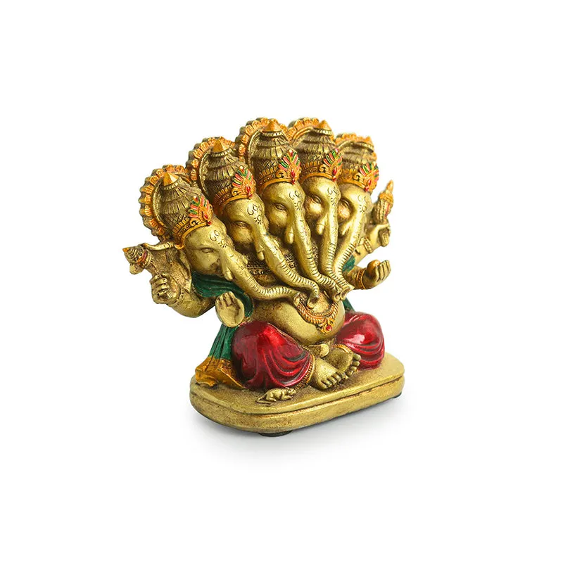 Panchmukha Ganapati Resin Idol media 3