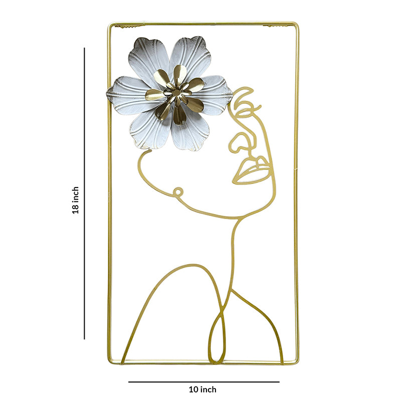 Femina In Flore Metal Wall Accent - White media 6