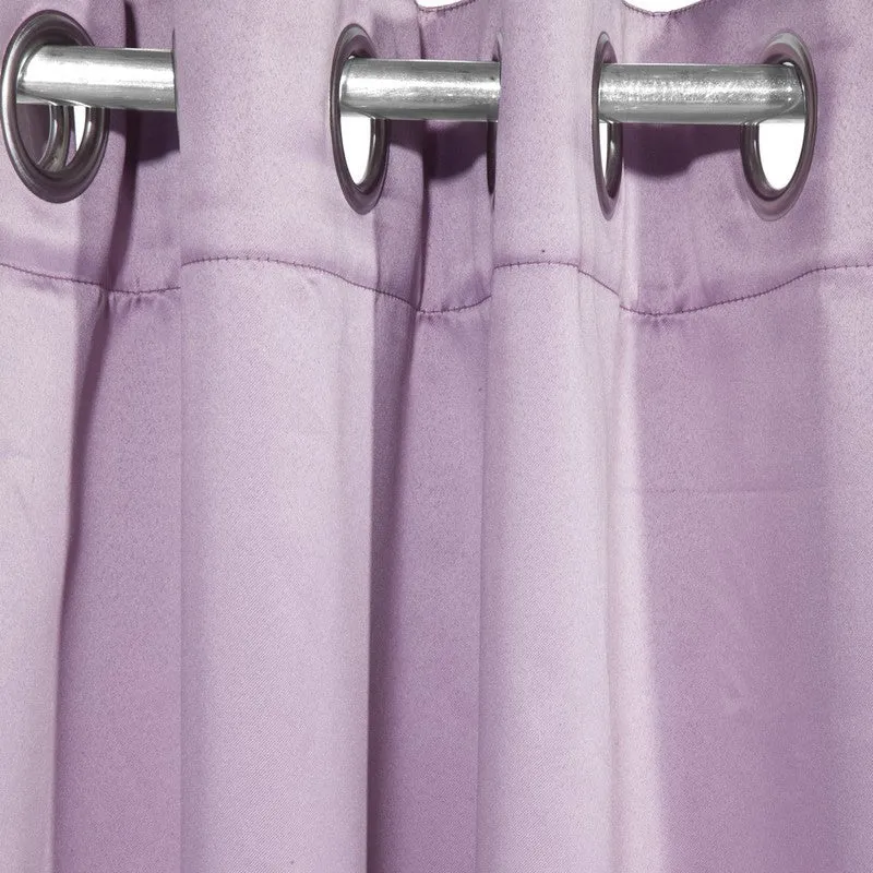 Aurelin Solid Curtains (Pink) - Set Of Two media 3